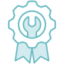 teal quotation of service icon